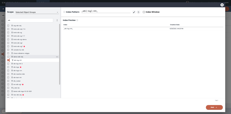 Step 1: Select Index