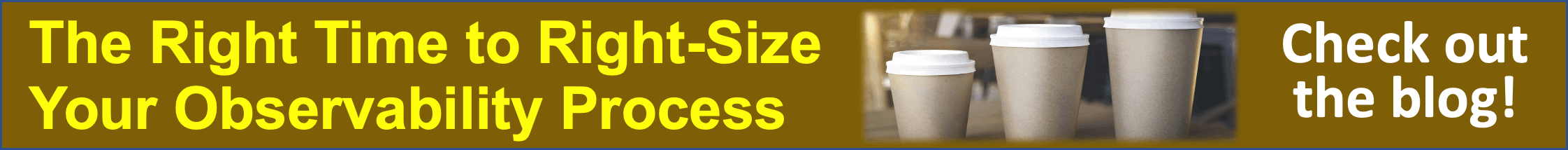 The Right Time to Right-Size Your Observability Process. Check out the blog!