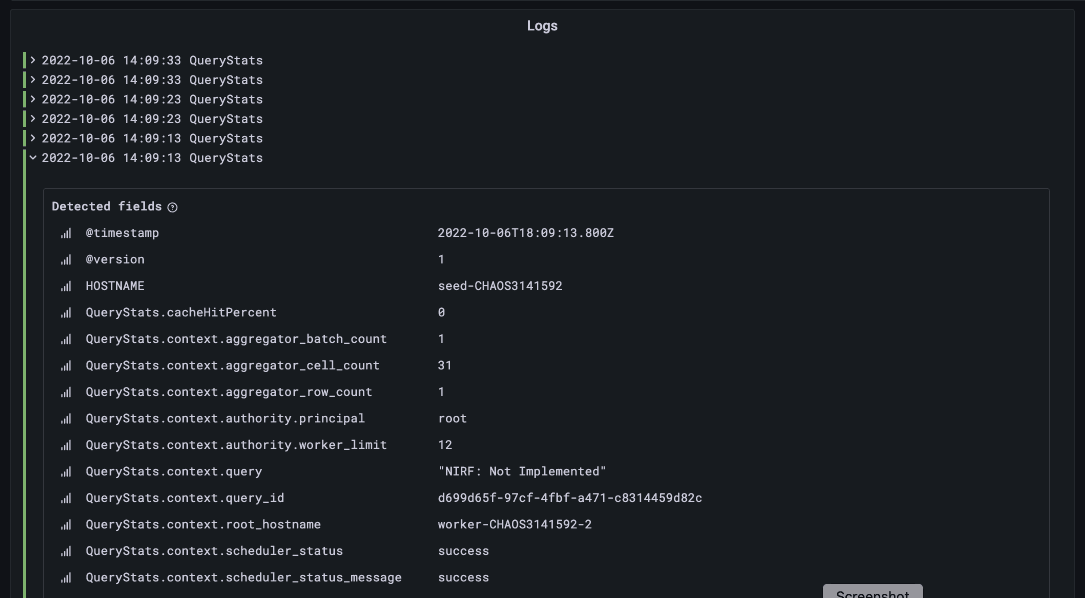 Enable Log Details