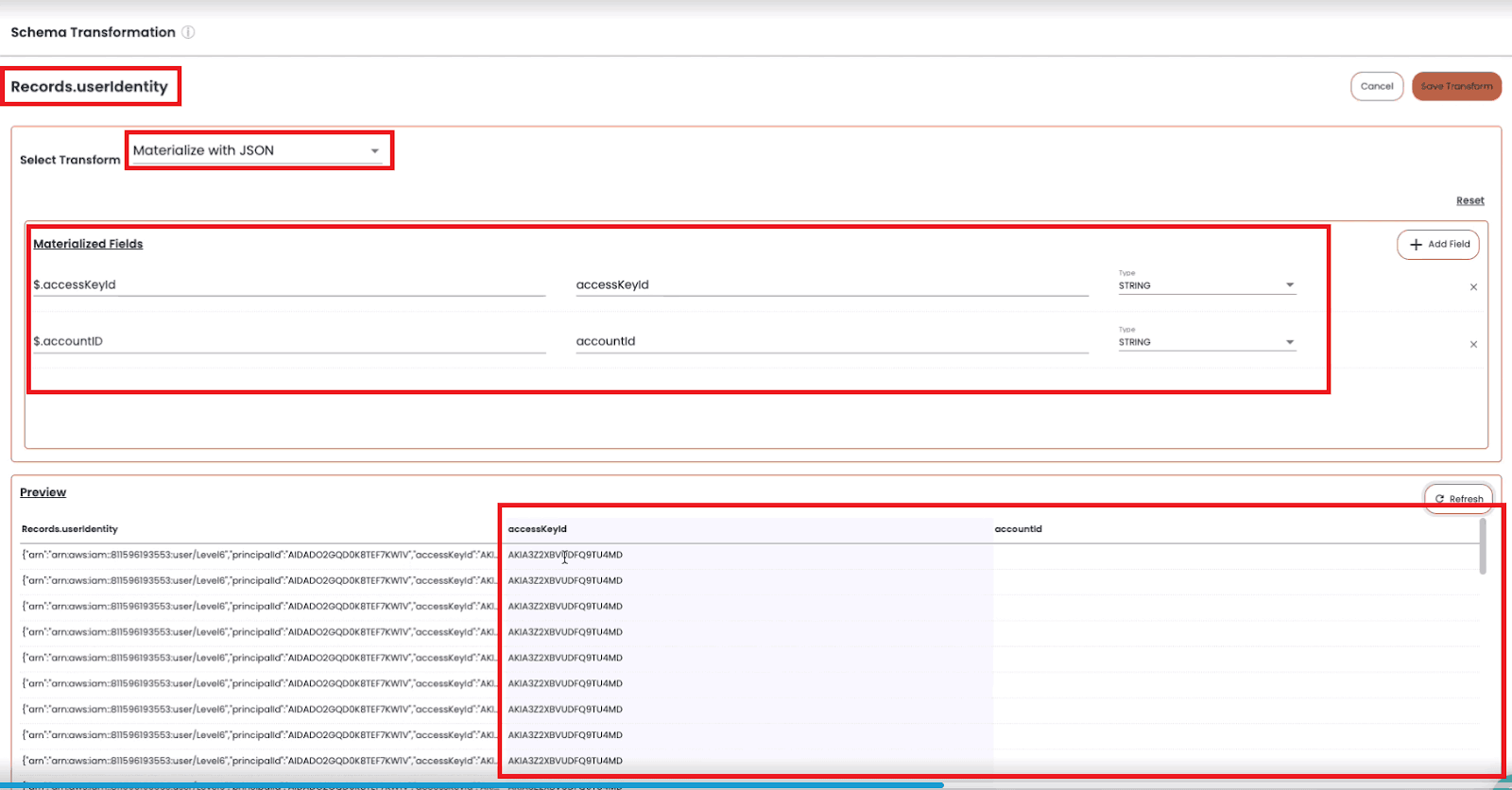 JSON Transformation