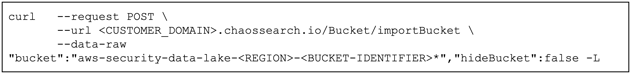 Import Security Lake Bucket Command